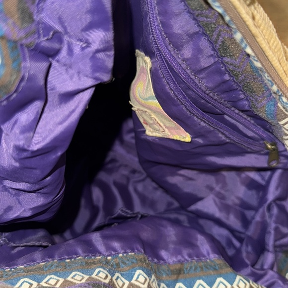 Op Ocean Pacific Bag Corduroy Beige Zip Hobo bag - Picture 5 of 5